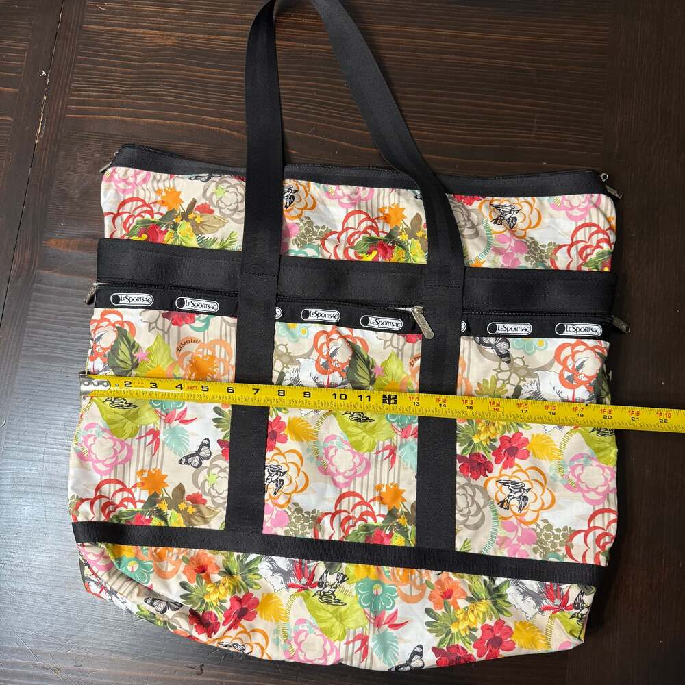 LeSportsac Floral Butterflies Birds Tote‎ Bag